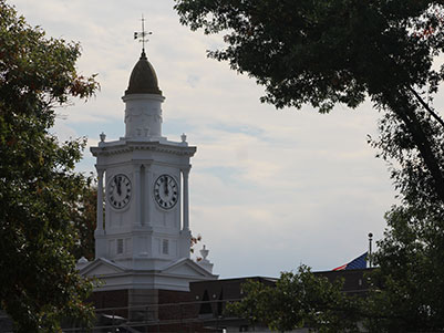 Clock tower of Smethport building