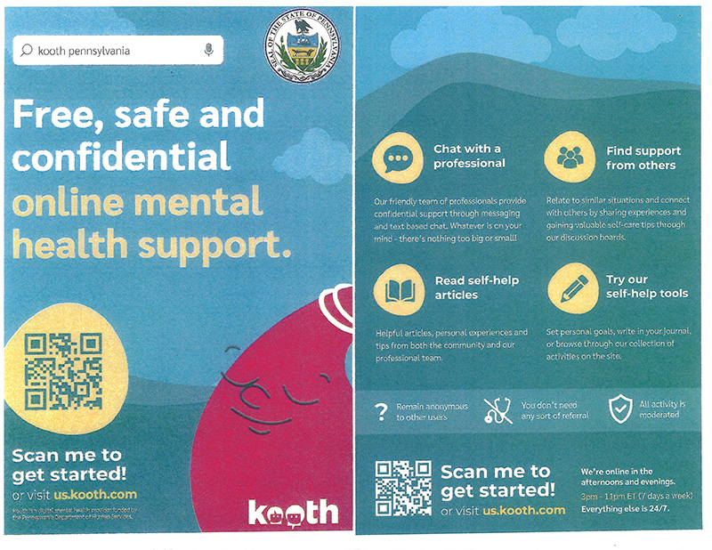 Kooth Get Started flyer